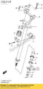 Suzuki 5165331G20 plaat, stuurinrichting - Onderkant