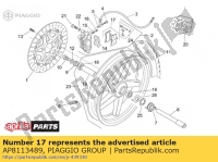 AP8113489, Aprilia, plaquettes de frein, Nouveau