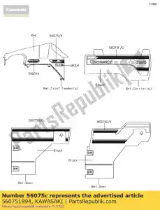 kawasaki 560751894 01 padrão, guarda lateral, direita, fr - Lado inferior