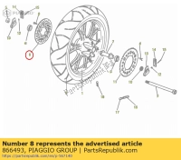 866493, Aprilia, rear brake disc, New