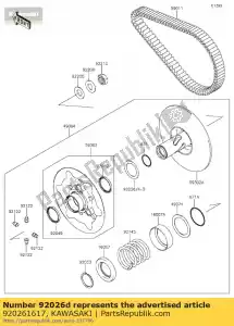 kawasaki 920261617 distanziatore, t = 0,8 kvf650-a1 - Il fondo