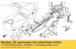 Honda 77325MFAK20ZB conjunto de capuz, l. rr. (wl) * ty - Lado inferior
