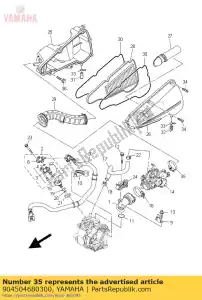 yamaha 904504680300 conjunto de braçadeira de mangueira - Lado inferior