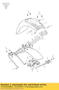 triumph T2300648PG conjunto de guardabarros delantero - Lado inferior