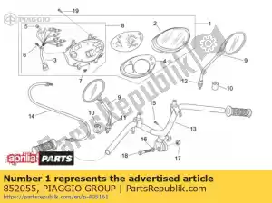 Piaggio Group 852055 painel completo - Lado inferior