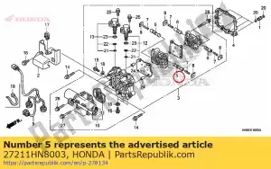 Honda 27211HN8003 valve, shift - Bottom side