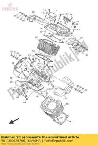 yamaha 901100626700 bullone, testa a esagono incassato - Il fondo