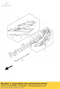 suzuki 4741137H00YBD cubierta comp, fram - Lado inferior