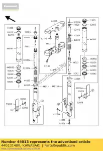 kawasaki 440131489 pipe-fork inner,lh vn1500-p1 - Bottom side