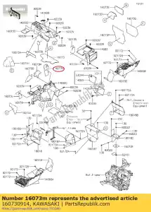 kawasaki 160730914 01 isolador, sede fr, rr - Lado inferior