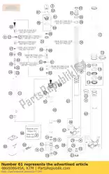 Qui puoi ordinare morsetto assale destro + tubo cpl. Da KTM , con numero parte 48600864SA: