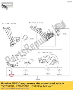 kawasaki 550200981 01 guardia, impugnatura, fr, lh - Il fondo