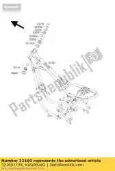 Ici, vous pouvez commander le frame-comp ej650-c3 auprès de Kawasaki , avec le numéro de pièce 321601708: