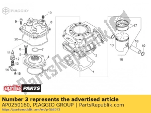 aprilia AP0250160 o-ring 64x2 - Oberseite