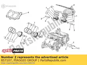 Piaggio Group 857107 piston pin 17x10x45 - Bottom side