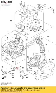 suzuki 1376048G00 beugel, luchtkl - Onderkant