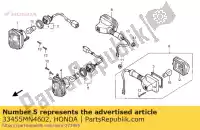 33455MN4602, Honda, socket comp, l fr honda nx dominator  cbr f cbr600f nx650 650 600 , Nouveau