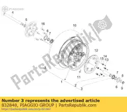 radiaal lager van Piaggio Group, met onderdeel nummer 832848, bestel je hier online: