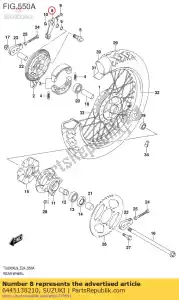 suzuki 6445138210 alavanca de freio rr - Lado inferior