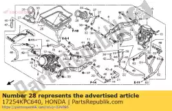 Aqui você pode pedir o tubo, rr. Filtro de ar em Honda , com o número da peça 17254KPC640: