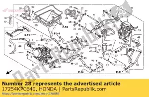 Honda 17254KPC640 tubo, rr. filtro de ar - Lado inferior