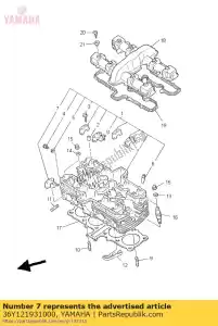 yamaha 36Y121931000 cap, camshaft 3 - Bottom side