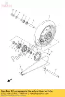 2D1253810000, Yamaha, As, wiel yamaha fz 800 1000 2006 2007 2008 2009 2010 2011 2012 2013 2014 2015, Nieuw