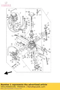 Yamaha 5KS149000100 carburetor assy - Bottom side