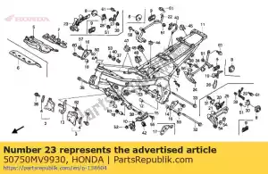 Honda 50750MV9930 titulaire comp., r. siège arrière - La partie au fond