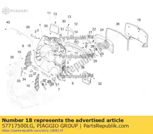 Piaggio Group 57717500LG portello bauletto - La partie au fond