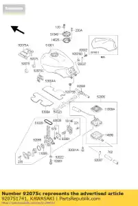 kawasaki 920751741 amortisseur, réservoir de carburant zl900-a1 - La partie au fond