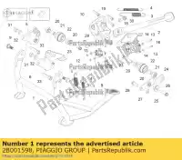 2B001598, Piaggio Group, béquille centrale aprilia  caponord zd4vk000, zd4vka, zd4vk001, zd4vka01 1200 2013 2016, Nouveau