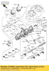 Aqui você pode pedir o tubo-comp, combustível zx1200-b3h em Kawasaki , com o número da peça 310640020: