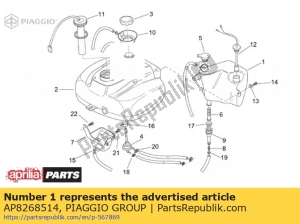 aprilia AP8268514 oil tank - Bottom side