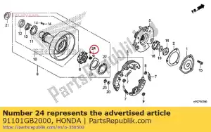 Honda 91101GB2000 rolo, 5x8 - Lado inferior