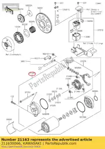 Kawasaki 211630066 starter-elektrisch - Onderkant