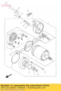 yamaha 5PX155110000 engrenage, moteur de démarrage - La partie au fond