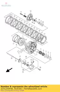 suzuki 2141235F00 parafuso, mola de embreagem - Lado inferior