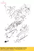 4B52174100P4, Yamaha, coperchio, lato 4 yamaha xp 500 2010 2011, Nuovo