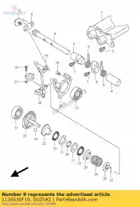 suzuki 1126636F10 lever,exhaust v - Bottom side