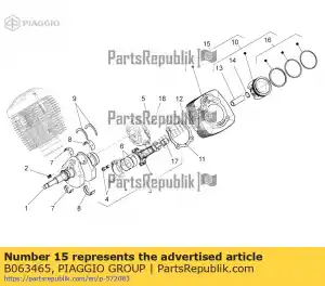 Piaggio Group B063465 cilindro con pistón - Lado inferior