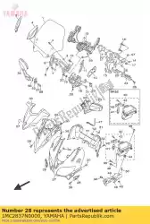 Ici, vous pouvez commander le grille, prise d'air 1 auprès de Yamaha , avec le numéro de pièce 1MC2837N0000: