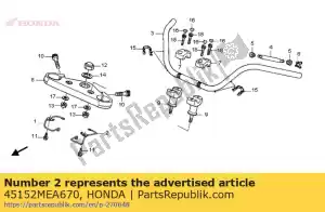 honda 45152MEA670 guia comp., l. fr. - Lado inferior