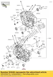 Ici, vous pouvez commander le huile de phoque, tc 38 55 8 auprès de Kawasaki , avec le numéro de pièce 920490076: