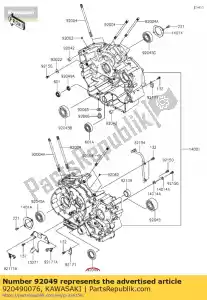 Kawasaki 920490076 huile de phoque, tc 38 55 8 - La partie au fond