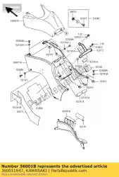 Aquí puede pedir lado de la cubierta de Kawasaki , con el número de pieza 360011647: