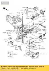 Ici, vous pouvez commander le séjour, fr, rh zx1200-b1 auprès de Kawasaki , avec le numéro de pièce 350631236: