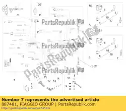 Here you can order the spark plug ngk cpr8eb-9 from Piaggio Group, with part number 887481: