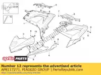 AP8117271, Piaggio Group, Acoustic insul. panel. lh up. aprilia  rs 125 2006 2007 2008 2009 2010, New