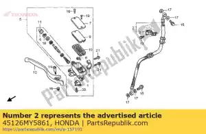 Honda 45126MY5861 hose comp,fr brk - Bottom side